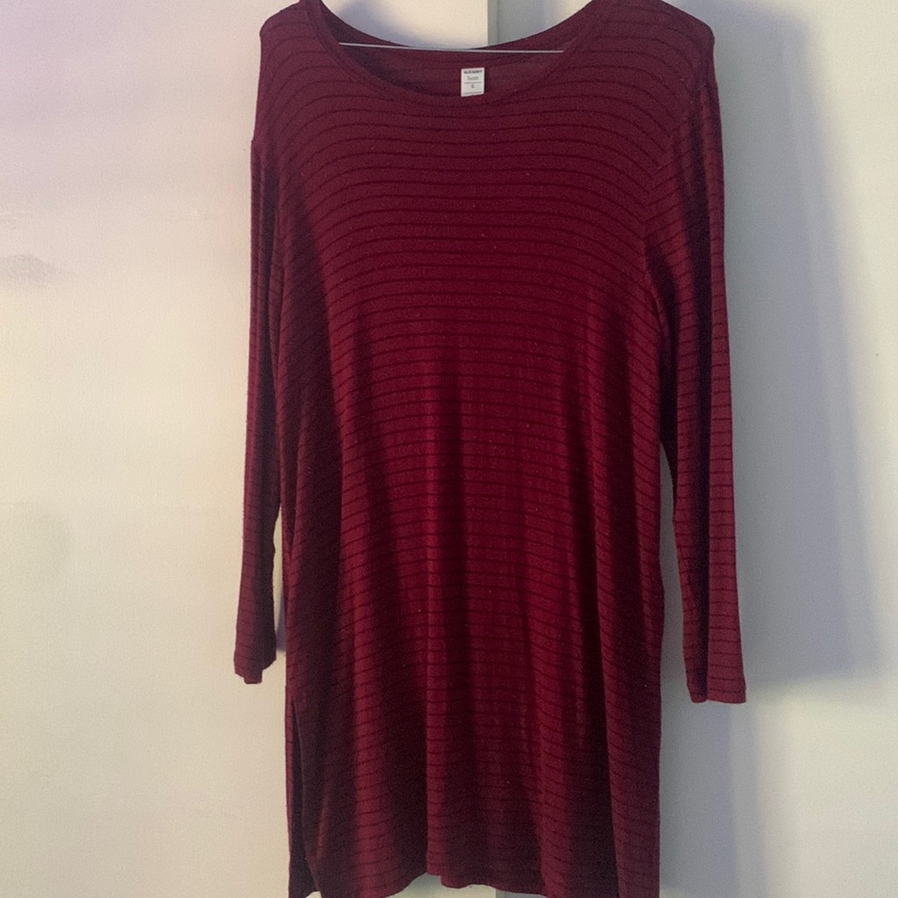 Red and blue striped shirt